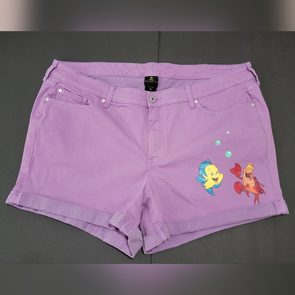Disney Little Mermaid Purple Women's Shorts Size 24